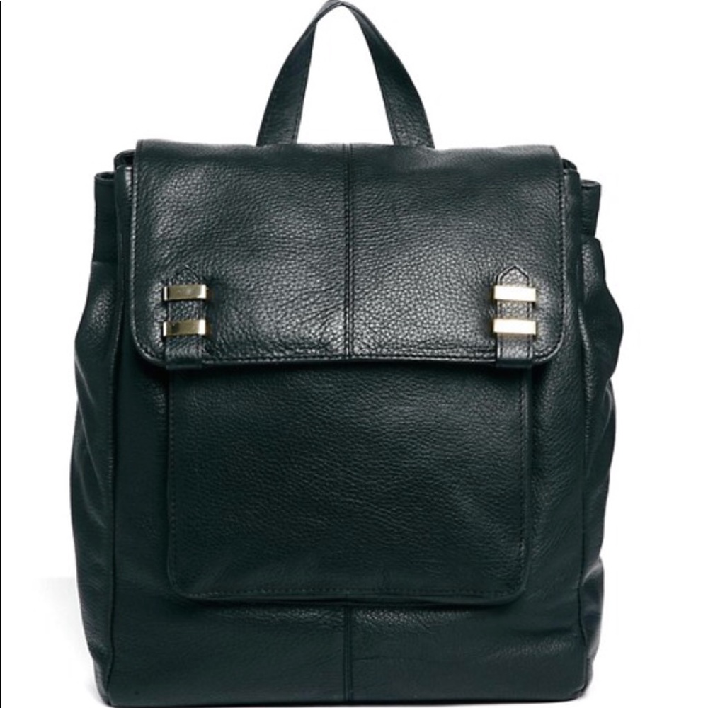 ASOS leather soft Boysy backpack in black